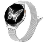 SNBLK Slim Metal Magnetic Bands Compatible with Samsung Watch Bands 7 6 5 4 FE 40mm 44mm/6 Classic/Active 2/5 Pro/3, 20mm Milanese Stainless Steel Mesh Strap for Samsung Watch Bands for Women