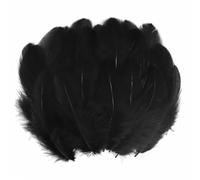 SNBUHA 300 Pcs Black Feathers, Feathers for Crafts, Craft Feather for Wedding Home,Dream Catcher Supplies,DIY Crafts and Halloween Holiday Party(8-11 cm/3.15-4.33 in, Black)