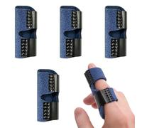 SNBUHA 4 Pcs Finger Splint, Adjustable Trigger Finger Brace, Fingers Support Brace Strap for Straighten Broken Bent Fingers & Arthritis Pain Relieve(Blue)