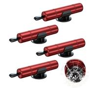 SNBUHA 4 Pcs Vehicle Emergency Escape Tool Kit with Window Breaker & Seatbelt Cutter, Includes 4 Mounting Holders for Car, Truck and Fleet Safety (Red)