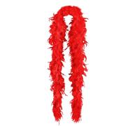 SNBUHA Red Feather Boa, Soft and Vibrant Turkey Boa Feathers, Party Accessories for Halloween Christmas Wedding Events, 2 Meters Long, 40g