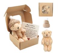 SNBUHA Worry Bear Hug in a Box, a Little Pocket Bear Hug, Mini Worry Bears, Mini Plush Teddy Bears for Kids and Friends, Positive Gift for Women Men Valentine's Day Christmas