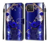 SNCLET for Honor X5 Case with Stand,Slim Case for Honor X5 Case Shockproof Protective Case PU Leather Folio Case with Card Holder Magnetic Silicone Case for Honor X5 (4G Version),Blue Rose