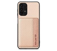 SNCLET for Samsung Galaxy A13 4G Wallet Flip Cover Credit Card Holder Slots Kickstand Shockproof Protection Premium Carbon Fiber Texture Silicone Phone Case Slim Case for Samsung A13 4G,Khaki