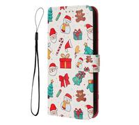 SNCLET Magnet Closure Kickstand Case for Tecno Pova 6 Neo 5G Case Card Holder Christmas Cute Cartoon PU Leather Wallet Flip Folio Cover Shockproof Silicone Shell for Tecno Pova 6 Neo 5G,Christmas Bear
