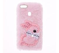 SNCLET Plush Case for Honor 9 Lite Bumper Case Protective Soft kawaii Rabbit Fluffy Skin Cover Silicone TPU Cute Bunny Sparkly Glittered Diamond Creative Phone Cases for Honor 9 Lite,Pink Rabbit