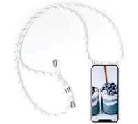 SNCLET Silicone Case Cover for Nokia C21 Plus Crossbody case Necklace Mobile Phone Cover Lanyard Case Holder Cord Strap Pouch Transparent TPU Cell Phone Cover for Women Girls (White)