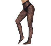 SNDE Patterned Tights High Waist Fishnet Tights Thigh High Stockings Suspender Pantyhos
