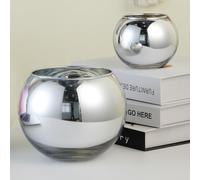 SNDEC 2 PCS Cubicle Accessories, 6'' and 4.2'' Glass Candy Dish Desk Mirror to See Behind You