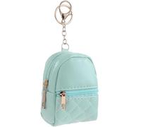 Sndperiexam 1 Pc Green Mini Backpack Keychain for Women,Cute Small Cosmetic Bag,PU Leather Makeup Bag Key Pocket Lipstick Bag Card Holder Data Cable Organizer Zipper Pouch
