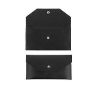 Sndperiexam 1 PCS Black Minimalist Design PU Leather Cash Money Pouch Cash Wallet Envelope, Reusable Envelope,Retro Clutch Wallets For Men Women