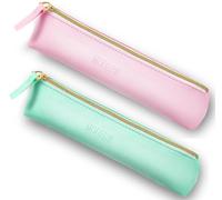 Sndperiexam 2 Pcs Pink&Green Small Makeup Bag for Purse, Leather Mini Portable Cosmetic Bags for Women, Lipstick Cosmetic Accessories, Small Travel Kit Storage Pouch