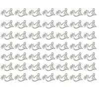 Sndperiexam 50Pcs Silver Peace Dove Charms, Plastic, No Gemstone, 13 x 19 mm, Jewelry-making-charms, DIY Handmade Accessories Craft