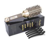 Sndyi Round Hair Brush, Nano Thermal Ceramic & Ionic Tech Hair Brush, Blow Dry Hair brush with Boar Bristles, Medium Round Brush for Blow Drying, Styling, Curling and Straightening, 43mm