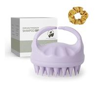 Sndyi Scalp Massager Shampoo Brush, Scalp Scrubber with Soft Silicone Bristles, Scalp Exfoliator for Dandruff Removal, Scalp Massager for Hair Growth, Wet Dry Hair Brush for Scalp Care, Taro Purple