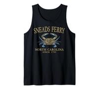 Sneads Ferry NC Crab Town Since 1795 Retro Tan Letters Tank Top