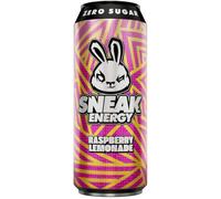 SNEAK Energy Drink Cans | Raspberry Lemonade with Brainberry | No Sugar. No Junk. Just Natural Caffeine & Focus-Boosting Nootropics | 500ml x 12