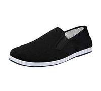 Sneaker Rack for Men Closet Men Boys Casual Sports Running Breathable Solid Canvas Slip-On Shoes Sneaker Insoles Men (Black, 8.5)