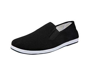 Sneaker Rack for Men Closet Men Boys Casual Sports Running Breathable Solid Canvas Slip-On Shoes Sneaker Insoles Men (Black, 8.5)