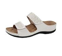 Sneaker Slides Women Bottom Slippers Border Large Size One Fish Mouth Slope with Thick Bottom Sandals (White, 5)