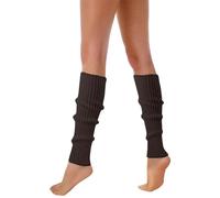 Sneaker Socks Black for Women, Neon Ribbed Leg Socks, Stylish Accessories, Colourful Fluorescent Knitted Sock Sleeves, Wool Overknees Socks Winter, darkgray, One Size