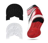 Sneaker Sole Protectors - Strong Self-Adhesive Non-Skid Shoe Pads Noise Reduction Grips Cushion (UK 8-9 (EU 41-42), 2Paris, Black+White)