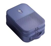 Sneaker Storage Bag - Travel Shoe Organizer, Oxford Fabric 33 x 22 x 15 cm | Portable Zipper Pouch with 3 Compartments Holds 3-4 Pairs, Durabl Carrying Case, Navy Blue, Se référer au descriptif, Refer