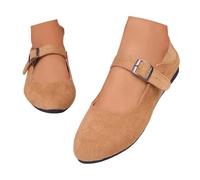 Sneaker Women's Shoes Comfortable Slippers with One Strap Ballet Flats that are Versatile - Comfortable Loafers for Everyday Use, khaki, 5 UK