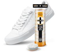 SneakERASERS Premium Shoe Cleaning Kit - Instant Sole & Sneaker Cleaner - Dual-Sided Sponges (White & Orange) - Effective for White Sneakers, Tennis Shoes - Easy, Gentle Rub Design, 10 Pack