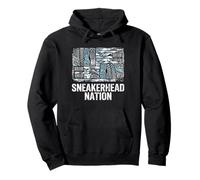 Sneakerhead Nation Streetwear Flag Distressed Grunge Art Pullover Hoodie