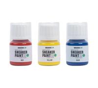 SNEAKERS ER Premium Leather Primary Colour Paint Pack - Red, Yellow, Blue Flexible Sneaker Paint 3 Pack for Repair, Restore, and Customising Shoes