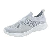 Sneakers for Men Wide Fit,Mens Summer Shoes Comfy,Breathable Lightweight Slip On Casual for Everyday Comfort and Fashionable Pattern Sports Trainers Grey