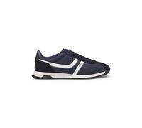 Sneakers Mit Veloursleder-imitat-Details Und Logo Dark Blue