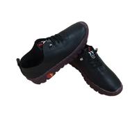 Sneakers Round Head Anti-skidding Platform Loafers,Black Size 38 | PU leather,waterproof,wear-resistant,lazy shoelaces,easy wear,nonslip rubber sole,round toe,low heel
