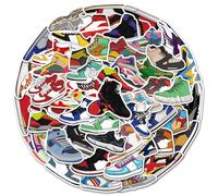 Sneakers Stickers Vinyl Skateboard 50Pcs Cool Stickers no Repeat Stickers Notebook Stickers Guitar Trolley case Stickers Waterproof car Graffiti Stickers The Teen Boys and Girls (C)