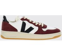 Veja V10 Prime Lthr Mens Classic Low Top Sneaker Extra White, White / Red, 11 UK