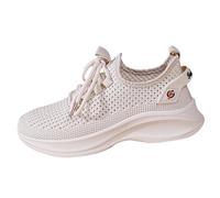 Sneakers Women Chunky High Top, Gym Trainers Men Memory Foam, Lace Up Wedge Sneakers Breathable Mesh Sneakers Slip On Sneaker With Slip On Anti Slip Soles Lightweight Walking Shoe With Arch Support