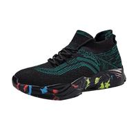 Sneakers Women High Top, Barefoot Womens Wide Fitting Trainers, Lace Up Platform Sneakers Slip On Sneaker with Slip-Resistant Soles Casual Shoes for Swollen Or Sensitive Feet Gym Trainers Green