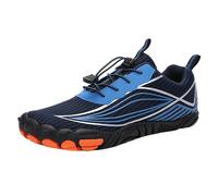 Sneakers Women Large Size Non Slip Wading Shoes Outdoor Five Toe Hiking and Mountaineering Shoes Couples Fitness and Sports Creek Tracing Blue