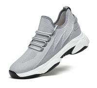 Sneakers Women Men Invisible Elevator Height 4" 10cm Boosting Increasing Orthopedic Shoes (Grey 10cm, Adult, Women, 3.5, Numeric, UK Footwear Size System, Medium)