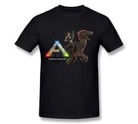 Sneakeye Men's Ark Survival Evolved Game O-Neck T-Shirt Black