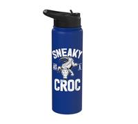 Sneaky as a Croc Crocodile Stainless Steel Insulated Water Bottle