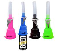 Sneaky Booze Chug Missile Beer Bong Can Chugger Snorkel Funnel Portable Shotgunning Tool. Drinking Games Shooter for Pregame Tailgating College Party Festivals Weddings Bachelorette Bachelor (Pink)