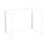 Sneeze Guard Shield，Clear Acrylic Plexiglass Partitions Barrier，The Big Things Perspex Screen for Desk，for Shop Counter, Worktop, Checkout, Manicure, Nail Salon Screen/Transparent / 55.5×35×40