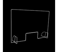 Sneeze Guard Shield,The Big Things Perspex Screen for Desk ,Clear Freestanding Protective Screen for Nail Store, Office, Reception, Checkout,ect/Transparent / 70×60