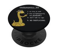 Snekonomics 101 | Funny Libertarian Rules - Political PopSockets Adhesive PopGrip