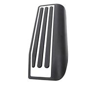 Snell Car Foot Rest Dead Pedal Cover for 5 - Black & Silver - Stainless Steel - Driver's Side