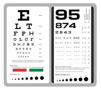 Snellen and Rosenbaum Pocket Eye Chart - Pack of 2 Cards
