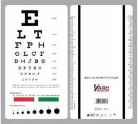 Snellen Pocket Eye Chart with Red Green Lines
