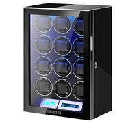 SNEOLTJN Watch Winder for 6/9/12 Slots Automatic Watches,Ultra-Quiet Japanese Motors, Built-in LED Illumination and LCD Touchscreen Control